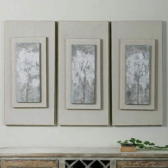 Uttermost Triptych Trees Framed Canvas Wall Art 3-piece Set