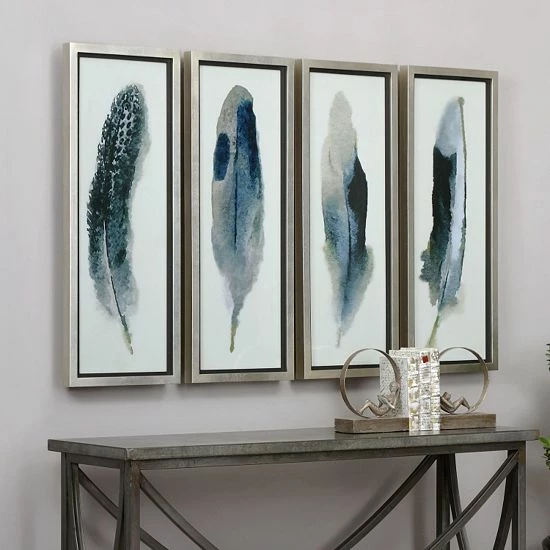 Uttermost Feathered Beauty Framed Wall Art 4-piece Set