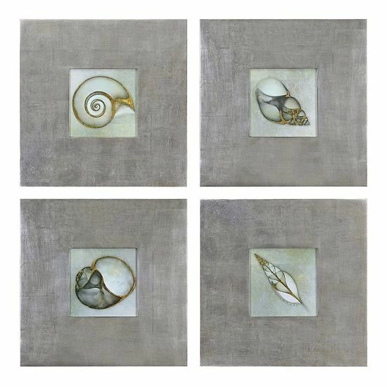 Uttermost ''Neptune's Garden'' 4-piece Framed Wall Art Set By Bert Myers