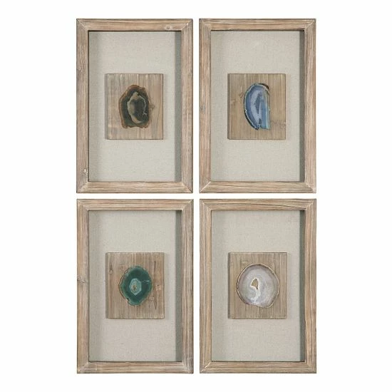 Uttermost Agate Stone 4-piece Wall Decor Set