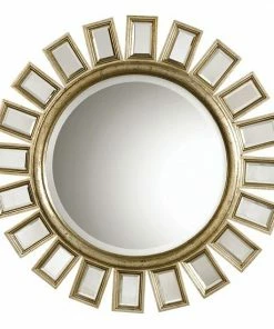 Uttermost Cyrus Round Beveled Wall Mirror