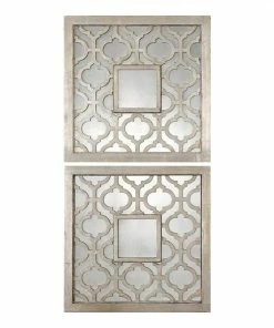 Uttermost Sorbolo Square 2-piece Trellis Wall Mirror Set