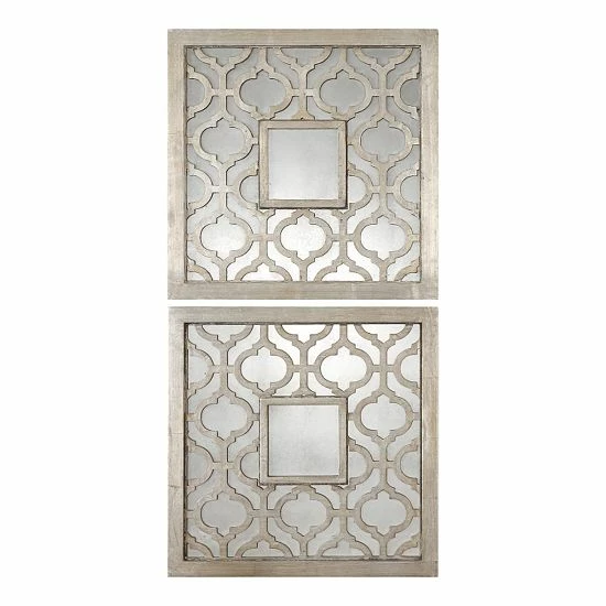 Uttermost Sorbolo Square 2-piece Trellis Wall Mirror Set