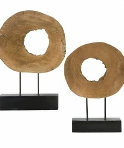 Uttermost Ashlea 2-piece Wood Sculpture Decor Set