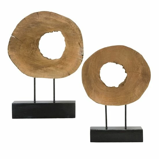 Uttermost Ashlea 2-piece Wood Sculpture Decor Set