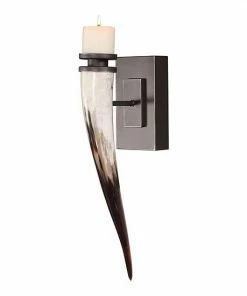 Uttermost Romany Faux Horn Candle Wall Sconce