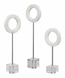 Uttermost 3-piece Coin Toss Marble Rings Set