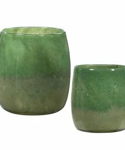 Uttermost 2-pack Matcha Green Glass Vases