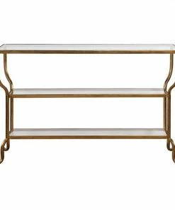 Uttermost Deline Gold Finish Console Table