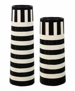 Uttermost 2-piece Amhara Black & White Vases Set