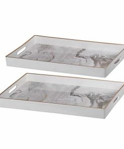 A&B Home Effra 2-Piece Rectangular Tray Set