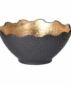 A&B Home Metro Faux Gilded Decorative Bowl Table Decor