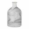 A&B Home Svirla Swirl White & Black Vase