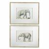 A&B Home Elephant Pencil Drawings Wall Art 2-piece Set