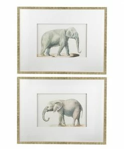 A&B Home Elephant Pencil Drawings Wall Art 2-piece Set