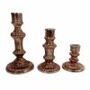 A&B Home Luminary Treasures Antique Copper 3-Piece Candle Holder Set