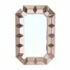 A&B Home Rose Gold Finish Wall Mirror
