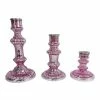 A&B Home Luminary Treasures Antique Pink 3-Piece Candle Holder Set
