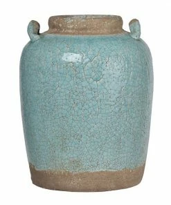 A&B Home Candia Turquoise Large Ceramic Vase