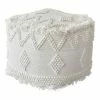 Uttermost Uriah Ivory Pouf Ottoman