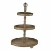 A&B Home Woodruff Three-Tier Round Decorative Tray Table Decor