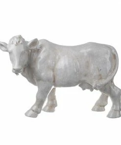 A&B Home Hector Crackled Cow Statuette