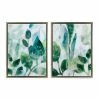 A&B Home Leaves In Shades Of Greens Framed Wall Art 2-Piece Set