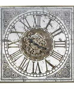 A&B Home Arria Randall Antique Finish Square Wall Clock