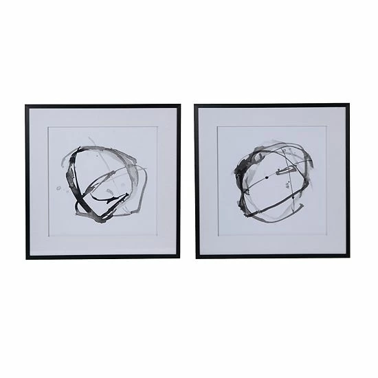 A&B Home Abstract Watercolor Print Wall Art 2-Piece Set