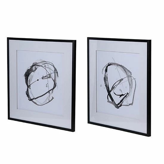 A&B Home Abstract Watercolor Print Wall Art 2-Piece Set - Image 3