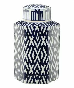 A&B Home Carlyle Hexagon Decorative Jar Table Decor