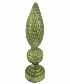 A&B Home Metallic Green Obelisk Table Decor