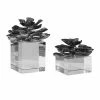 Uttermost Faux Lotus Flower Metallic Table Decor 2-piece Set