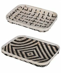 A&B Home Geometric Decorative Tray 2-piece Set
