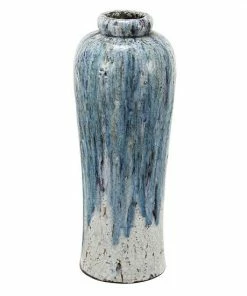 A&B Home Blue & White Terracotta Vase