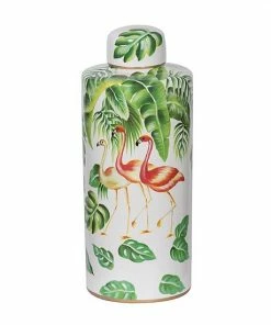 A&B Home Lovise Flamingo Decorative Jar Table Decor