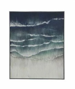 A&B Home Abstract Beach Waves Framed Wall Art