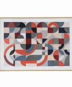 A&B Home Abstract Framed Mirror Art