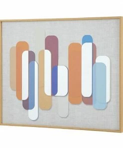 A&B Home Layered Shapes Framed Mirror Art