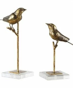 Uttermost Passerines Bird Sculpture Table Decor 2-piece Set