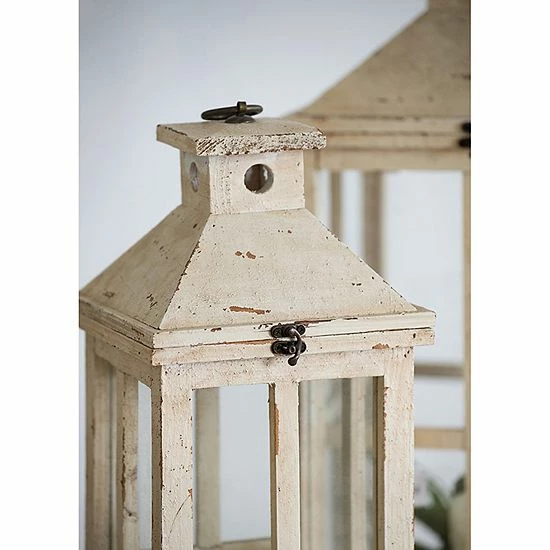 A&B Home Reed Distressed Lantern Table Decor 2-piece Set - Image 2