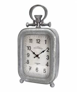 A&B Home Galvanized Old Town Table Clock