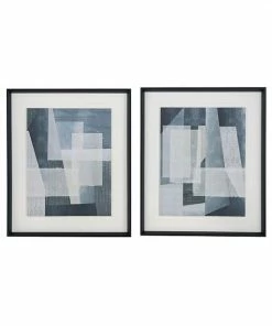 A&B Home Geometric Shapes Framed Wall Art 2-Piece Set