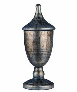 A&B Home Large Metallic Lidded Trophy Table Decor