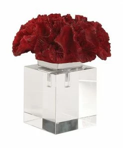 Uttermost Red Faux Coral Cluster Table Decor