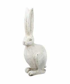 A&B Home Small White Rabbit Figurine Table Decor