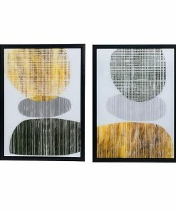 A&B Home Abstract Framed Wall Art 2-Piece Set