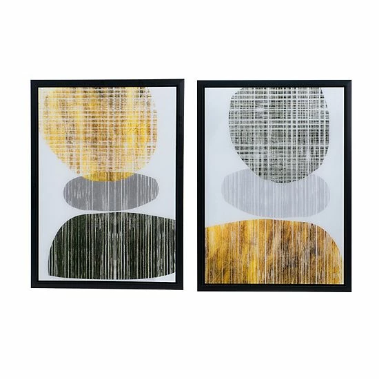 A&B Home Abstract Framed Wall Art 2-Piece Set