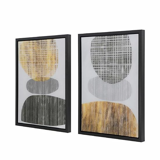 A&B Home Abstract Framed Wall Art 2-Piece Set - Image 2