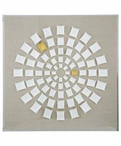 A&B Home 3D Rectangles Forming Circle Framed Wall Decor